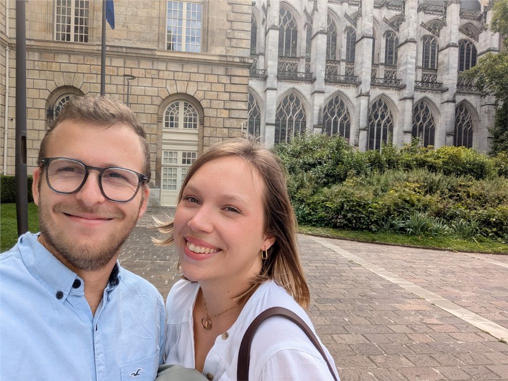 Anaïs et Jérémy le jour du pacs